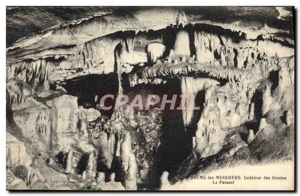 Baume-les-Messieurs — Innenansicht der Grottes Le Parasol — G.B. Lons-le-Saunter - Vorderseite