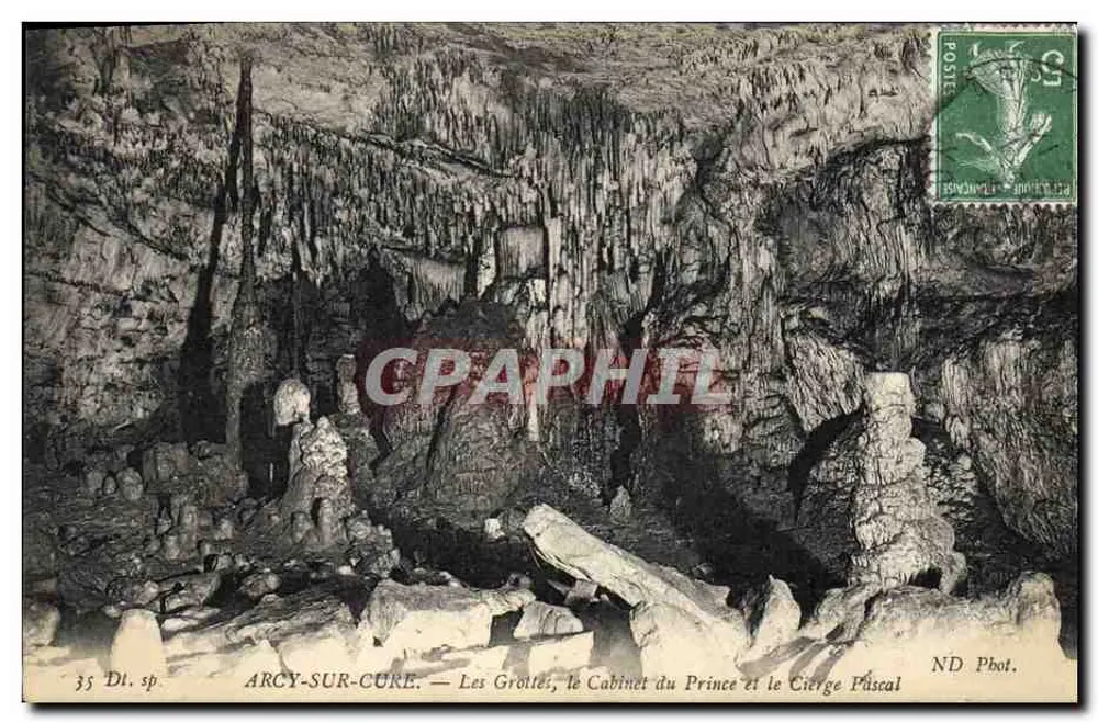 Arcy-sur-Cure — Die Höhlen, das Cabinet des Prinzen und das Paschercandle — ND Phot. - Vorderseite