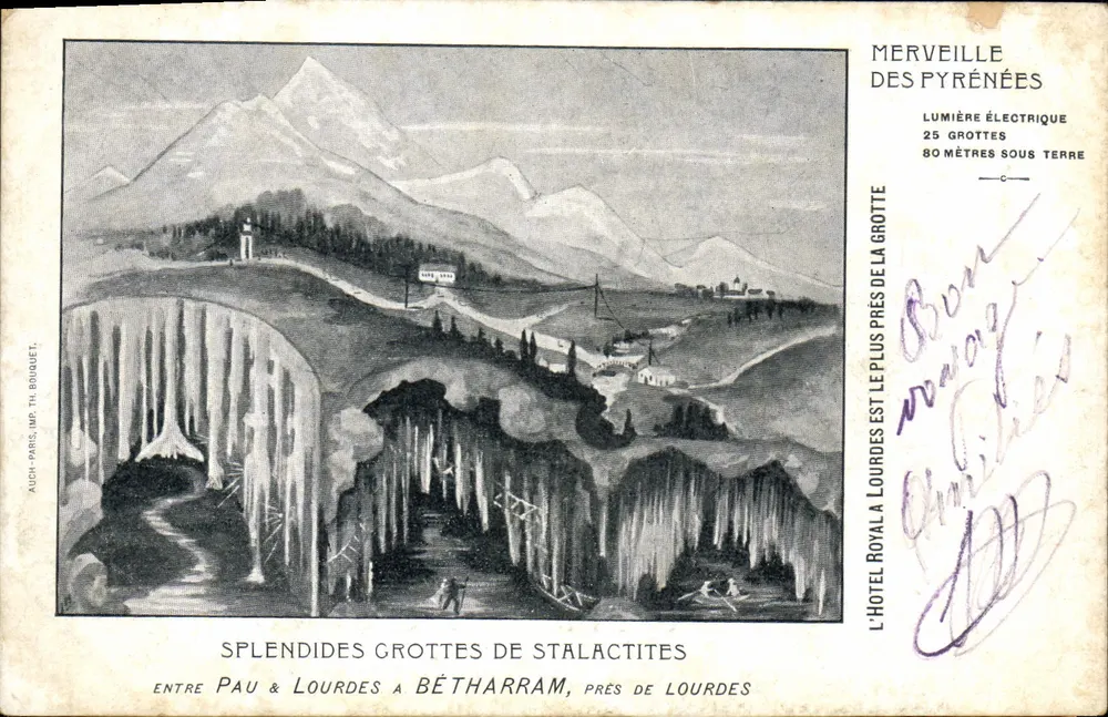 Stalaktitenhöhlen in Bétharram — Prächtige Stalaktitenhöhlen zwischen Pau & Lourdes — Verlag Auch, Paris, Th. Bonquet - Vorderseite