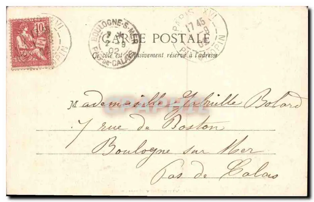 Pierrot, Vater der Familie — Komödien-Szene mit zwei Babys — Edition Phototypie A. Beauregard & Cie, Nîmes, n°8 - Rückseite