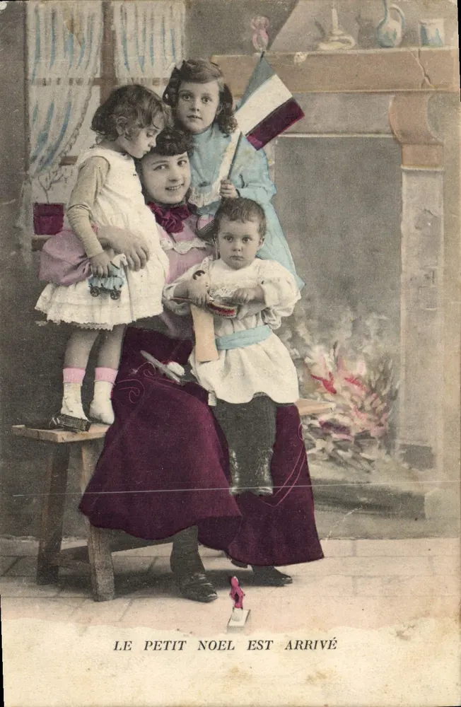 Familie mit Kindern — Weihnachten — Verlag nicht sichtbar - Vorderseite
