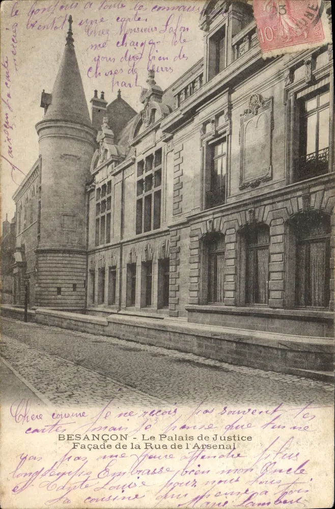 Besançon - Das Justizpalast - Fassade der Rue de l'Arsenal - Vorderseite