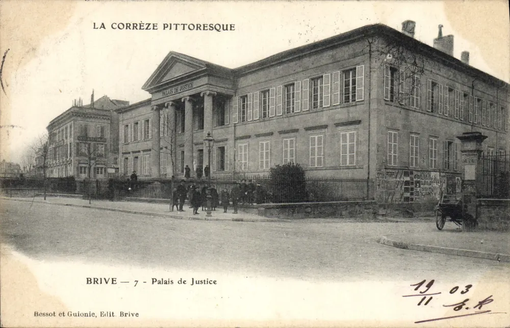 Brive-la-Gaillarde — Palácio de Justiça — Bessot et Guionie, Edit. Brive - Frente