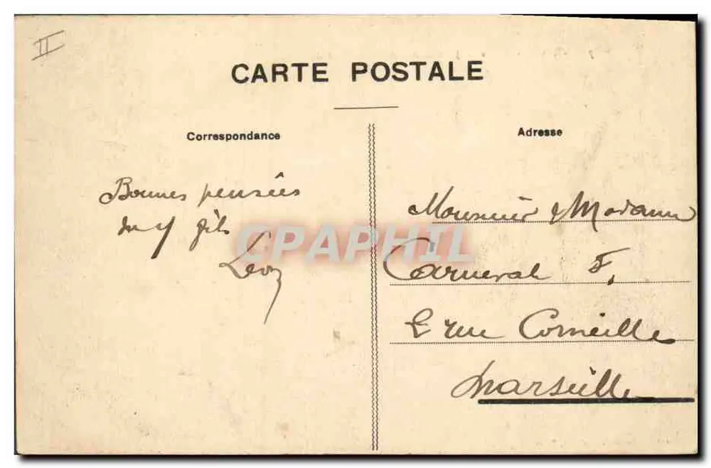 Brive — Palast des Gerichts und Straße des Rathauses — Phototypie Bessot und Guionie, Brive, n°7 - Rückseite