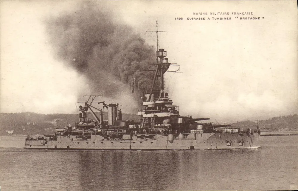 Turbine-Kreuzer "Bretagne" — Französische Marine — unbekannter Verlag - Vorderseite
