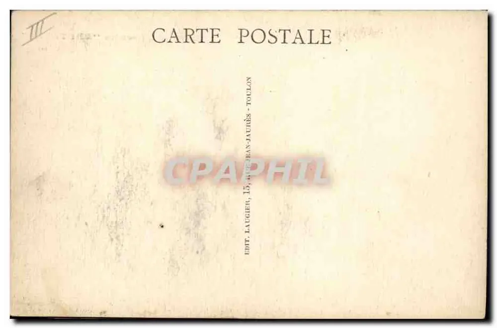 Cruiser de escadra "BRETAGNE" — navio de guerra — editor Laugier, Toulon - Verso