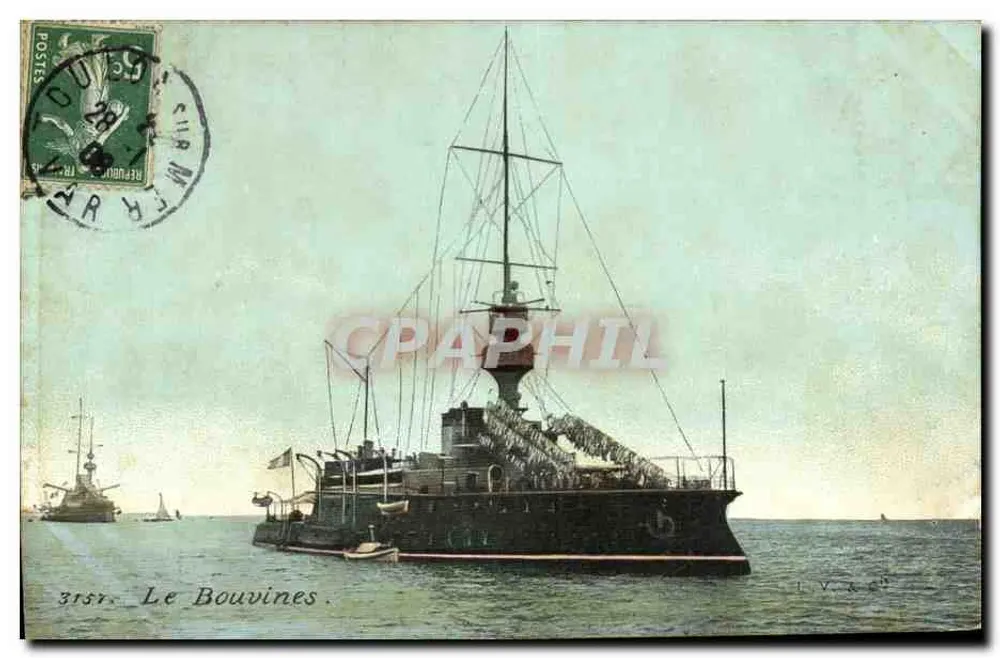 Le Bouvines — Navio de Guerra — Editor L.V.&C° - Frente