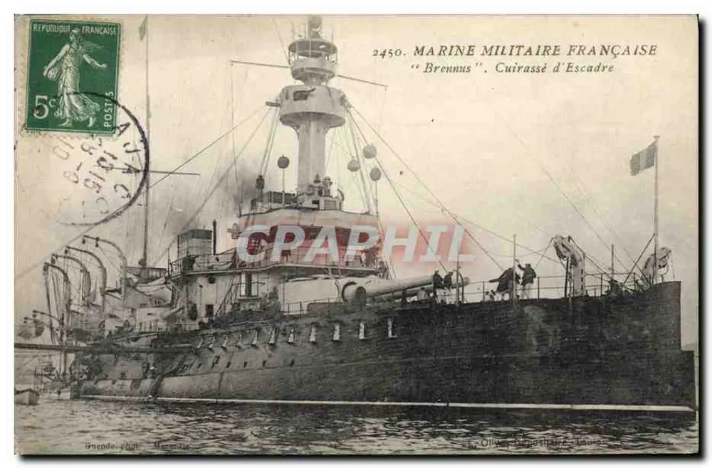 Kreuzer Brennus — Französische Marine — Verlag: Olive, Fotograf, Marseille - Vorderseite