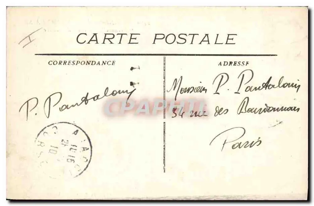 Kreuzer Brennus — Französische Marine — Verlag: Olive, Fotograf, Marseille - Rückseite