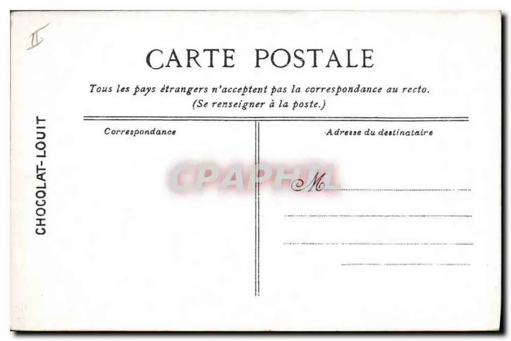 O Bouvines — Navio de guerra — Editada para o CHOCOLAT-LOUIT - Verso