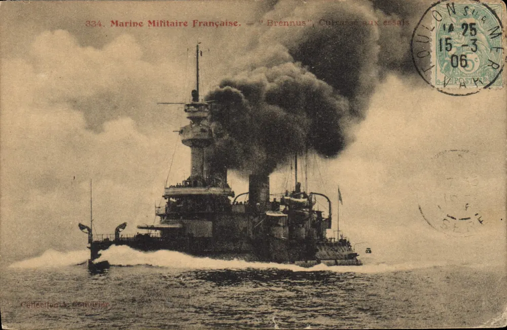 Brennus — Panzerplatte bei Tests — Sammlung A. Centurion, n°334 - Vorderseite