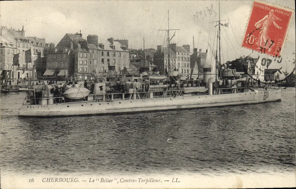 Cherbourg — Der "Bélîer", Torpedoboot — LL. n°16 - Vorderseite