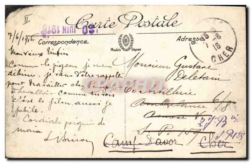 Bourges — A Prefeitura — Edição das Damas da França, n°86 - Verso