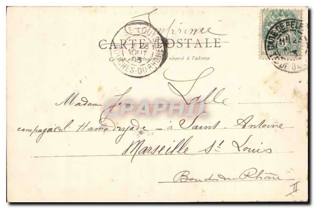 Belfort — Nowa Prefektura — architektoniczny widok — datowana 23 kwietnia 1903 - Rewers