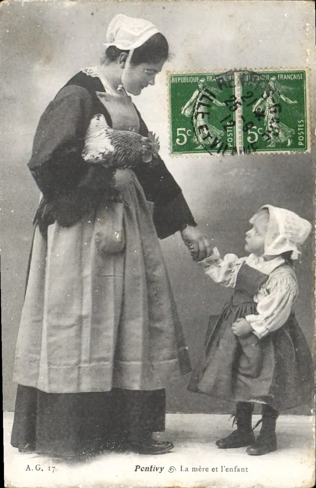 Pontivy — A mãe e a criança — A.G. 17 - Frente