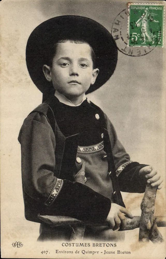 Jeune Breton — Environ de Quimper — Éditeur E.P.D. n° 407 - Frente