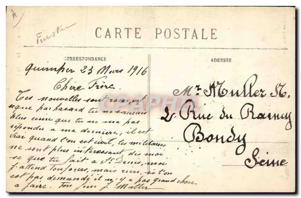Scaër — Der Jambadao der bretonischen Gavotte — Sammlung Villard, Quimper - Rückseite