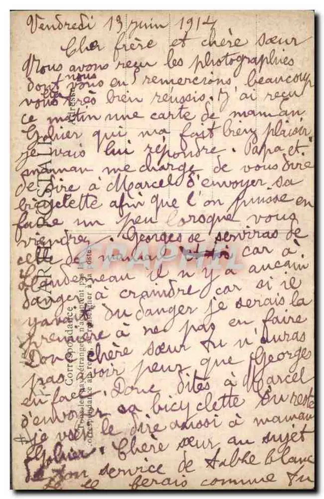 Ein hübscher Försterjunge — alte Kleidung — IN BRETAGNE — Verlag E.J.D. - Rückseite