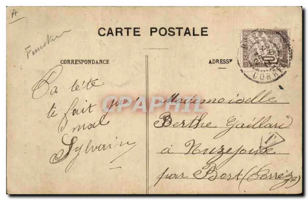 Braut von SCAER und Braut von SCRIGNAC — Sammlung Villard, Quimper — n° 1219 - Rückseite