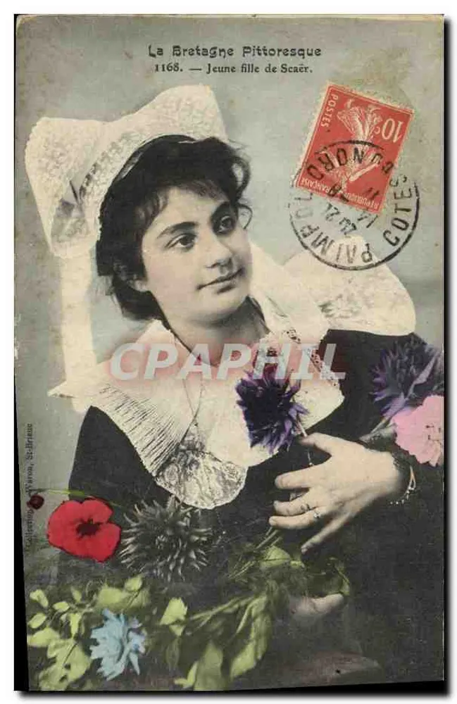 A Bretanha Pitoresca — Menina de Scaër — Editor: A Bretanha Pitoresca, n° 1168 - Frente