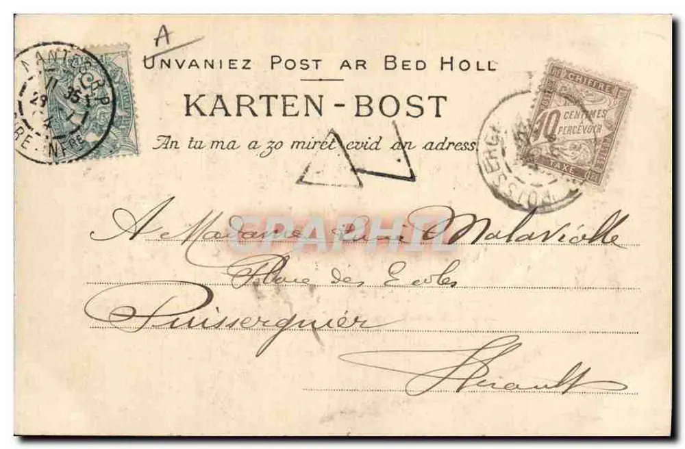 Casados de Pouldergat — série 1431 — editor Vina Euro Quimpéro - Verso