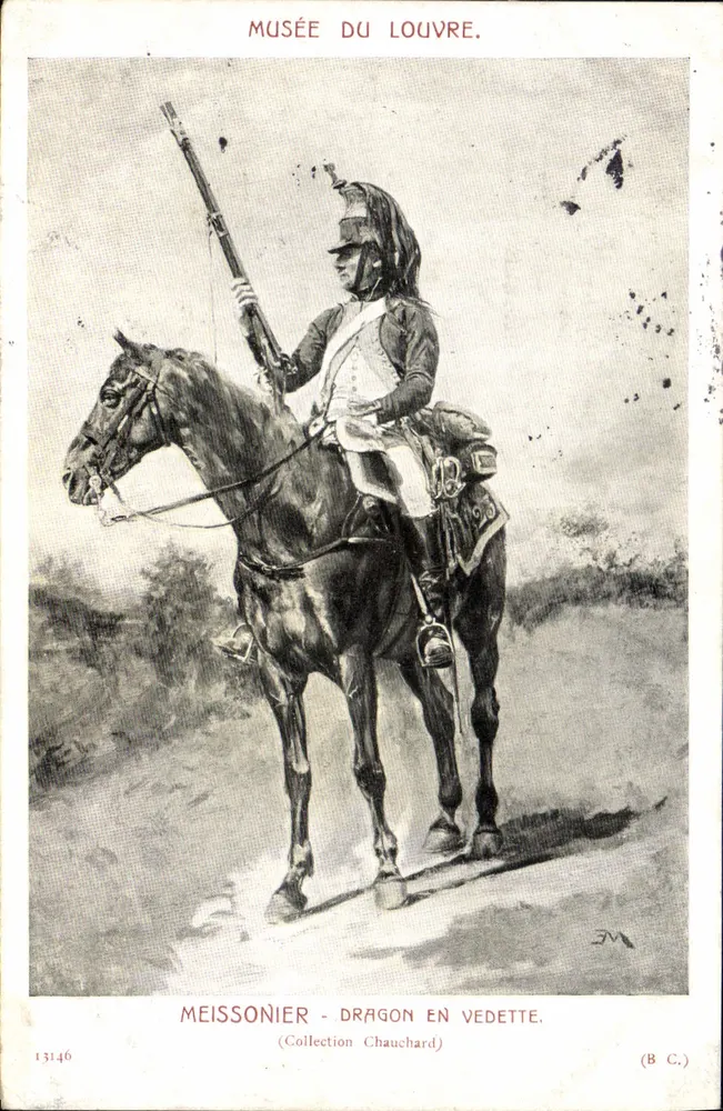 Drache im Vordergrund — Meissonier — Sammlung Chauchard — Musée du Louvre — n° 13146 - Vorderseite