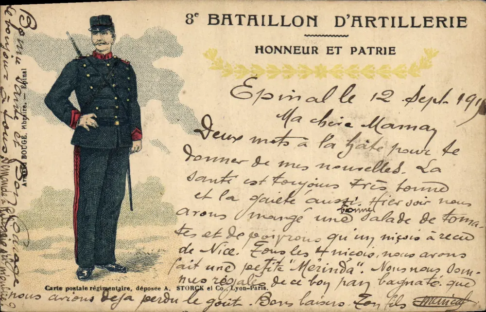 8. Artillerieregiment — Ehre und Vaterland — STORCK et Co. Lyon-Paris - Vorderseite