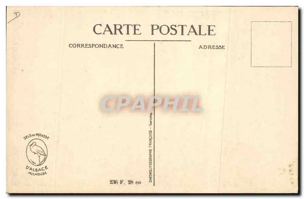 Sonho de legumes — publicidade para a Potassa da Alsácia — editor Sels de Potasse d'Alsace, Mulhouse - Verso