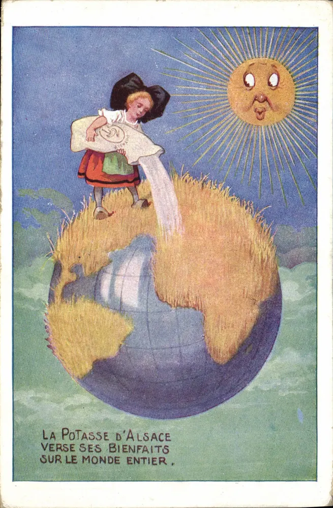 A Potassa do Alsace derrama seus benefícios sobre o mundo inteiro — Série da Potassa do Alsace, editada em Mulhouse - Frente