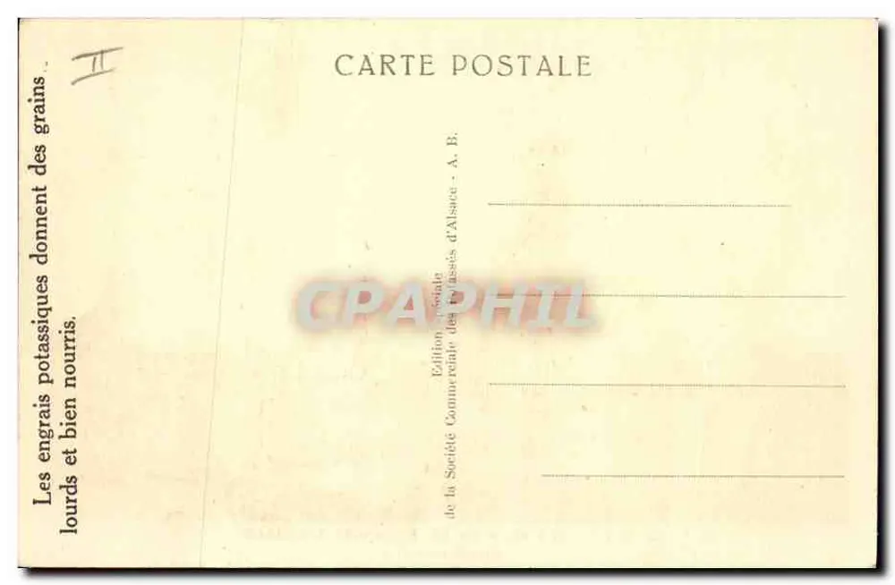 Amélie-Mine — Domaniale Kaliumgruben von Elsass — kommerzielle Ausgabe A. B. - Rückseite