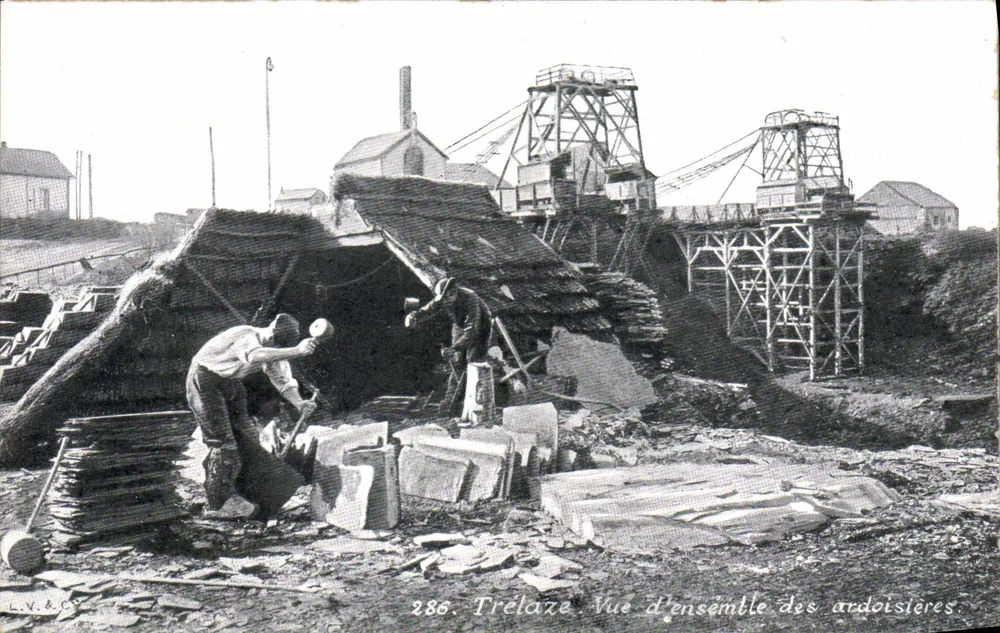 Trelazé — Übersicht der Schiefergruben — L.V. & Cie, n° 286 - Vorderseite