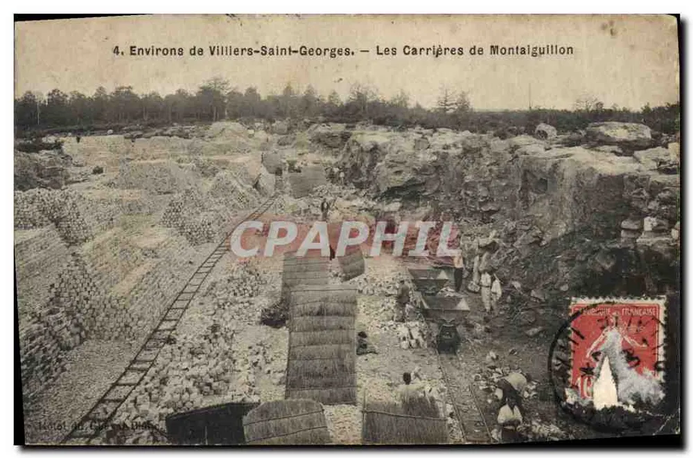 Umgebung von Villiers-Saint-Georges — Les Carrières de Montaiguillon — Imprimerie de l'École des Mines - Vorderseite