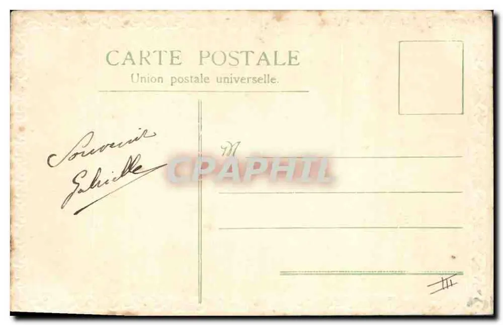 Roseblüten — Aquarell-Illustration — Universal Postal Union - Rückseite