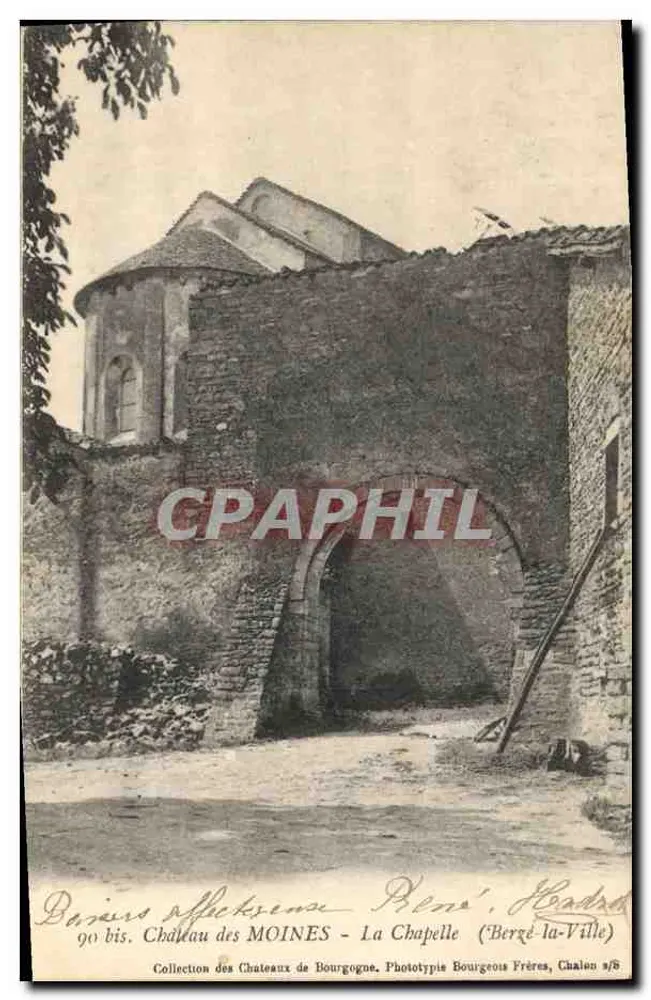 Schloss der Mönche - La Chapelle (Bergé-la-Ville) — Sammlung der Schlösser der Bourgogne, Phototypie Bourgeois Frères, Chalon s/S - Vorderseite