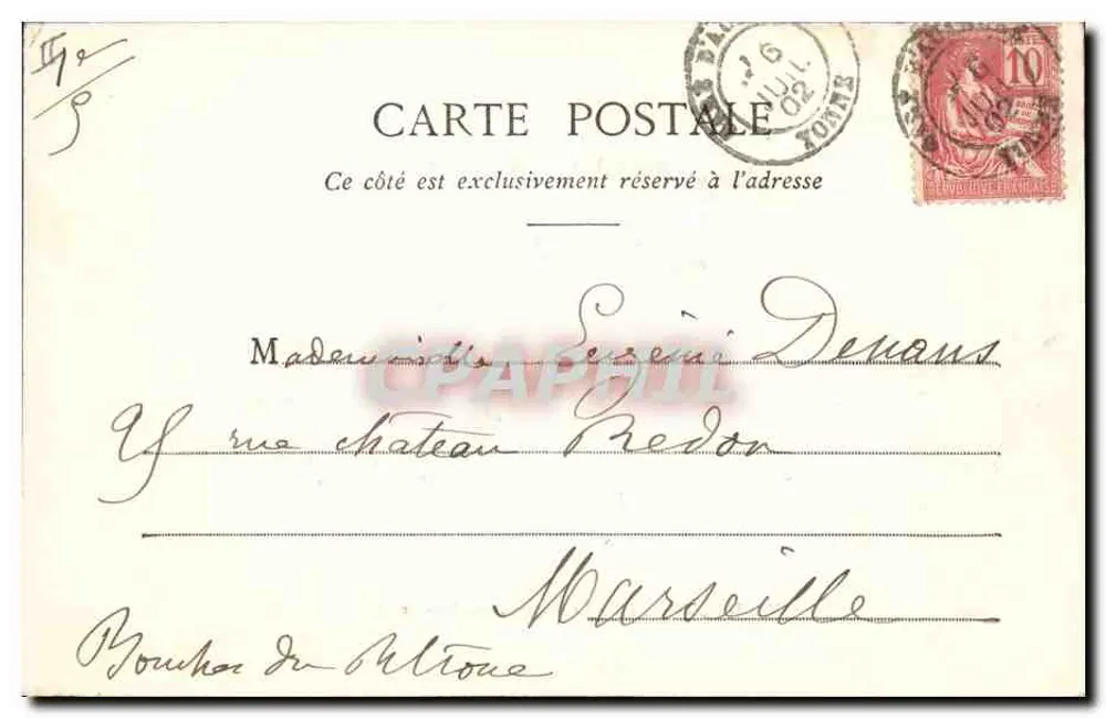 Saint-Amand-en-Puisaye — O Castelo, lado Sudeste — Desvignes, fot.-edit., Chamecy - Verso