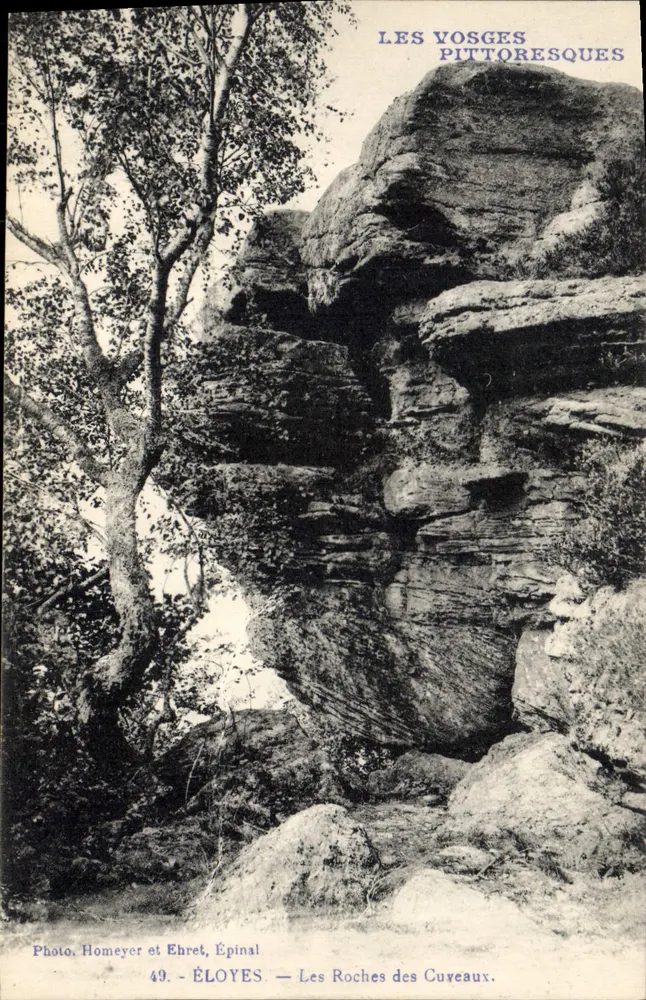 Die Roches des Cuveaux — Éloyes — Photo Homeyer et Ehret, Épinal, n°49 - Vorderseite