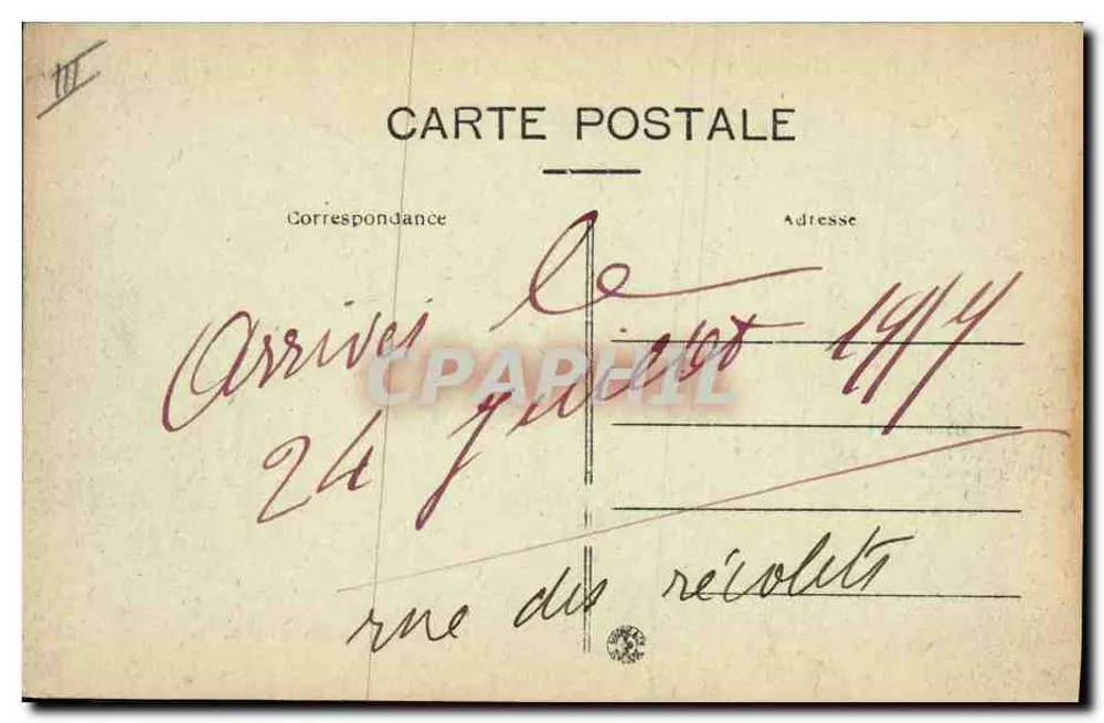 Brive — Gerichtsgebäude und Rue de l'Hôtel-de-Ville — Phototypie Bessol et Guionie, Brive - Rückseite