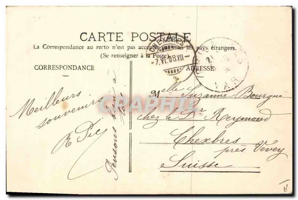 Brignoles - O Palácio de Justiça — Bazar Parisien Brignoles - Verso