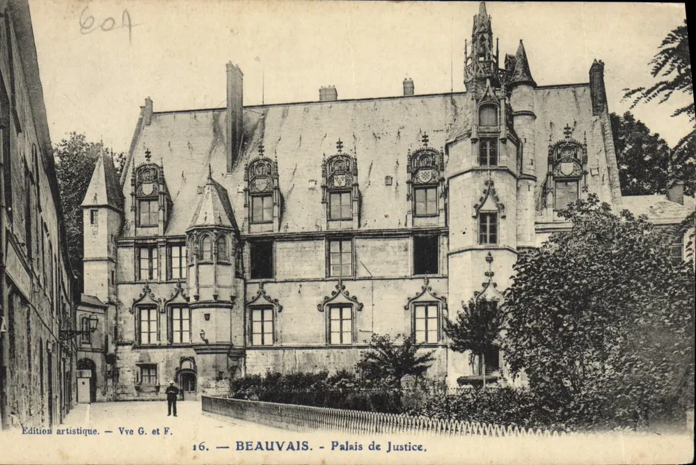 Beauvais — Palácio de Justiça — Edição artística, Vve G. e F., n°16 - Frente