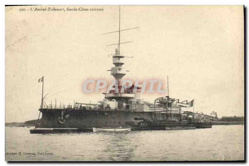 Der Admiral-Tréhouart, gepanzerte Küstenwache — Sammlung H. Laurent, Port-Louis - Vorderseite
