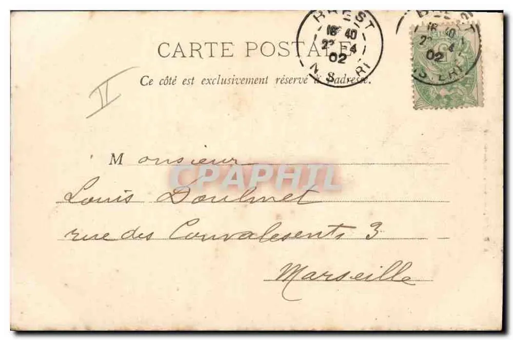 Charles-Martel — Panzerkreuzer mit Turm — A. Bongault, Foto Toulon-sur-Mer - Rückseite