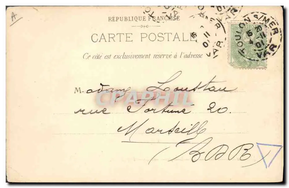 Marinha francesa — O Charles-Martel — FA & C°, Nice - Verso