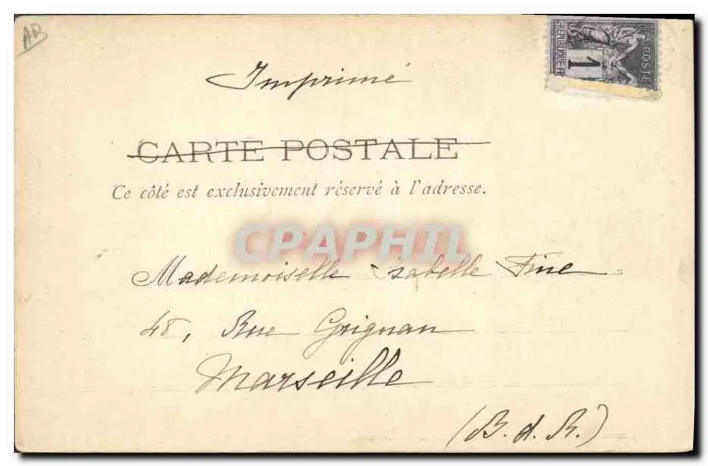 Kreuzer-Korsar Châteaurenault — Französische Marine — Marius Bar, Fot. Tonn. - Rückseite