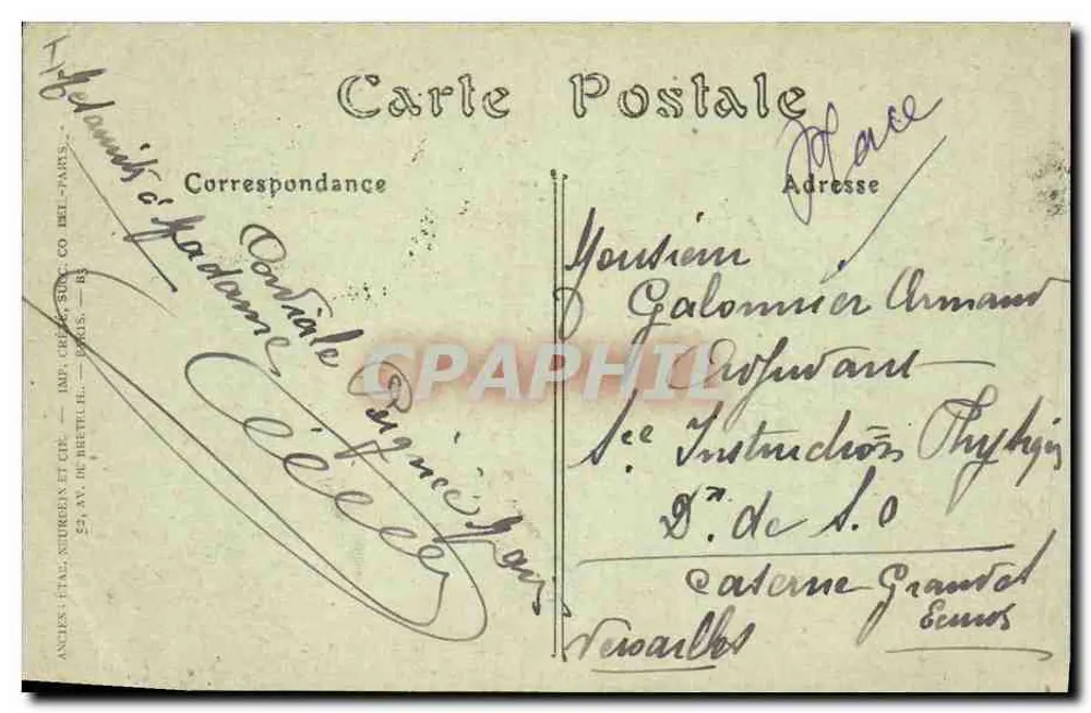 Chalons-sur-Marne — L'Hotel de la Préfecture — JND, n°19 - Verso