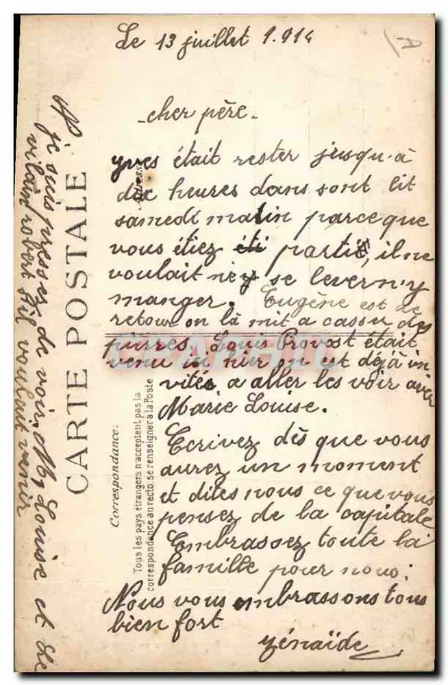 Bretone Kleidung - Junge Frau im Gebet — Um Concarneau — Verlag E.P.D. Nr. 275 - Rückseite