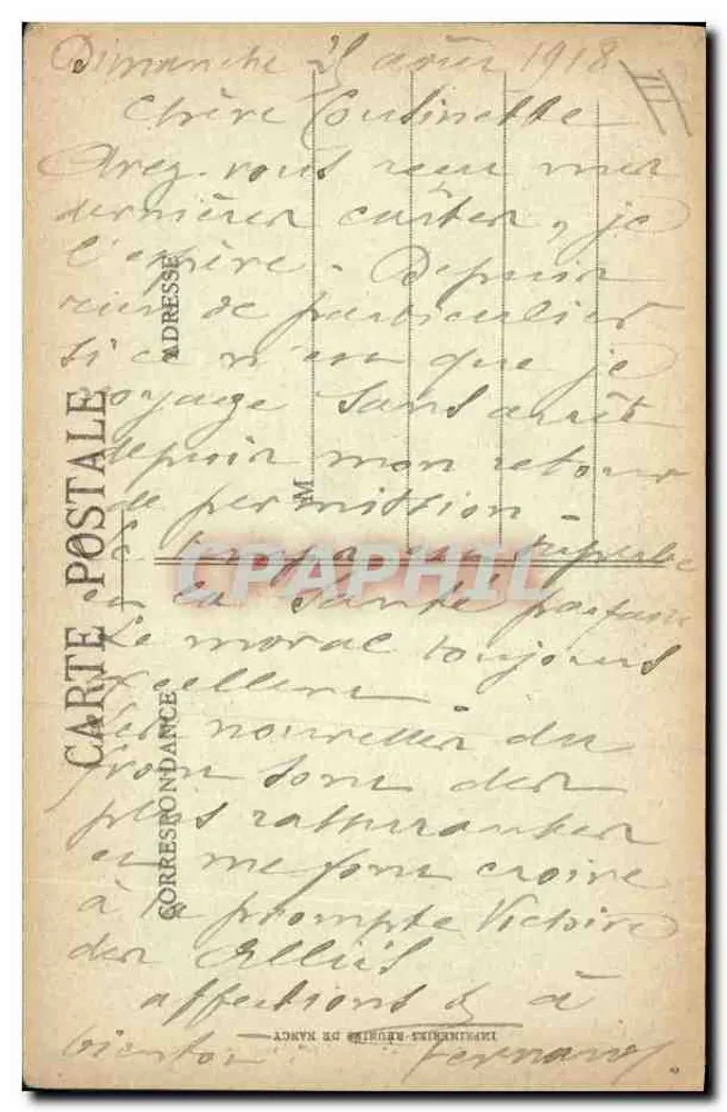 Uma bela Pont-Avenaise — Coleção H. Laurent, Port-Louis, n°704 - Verso