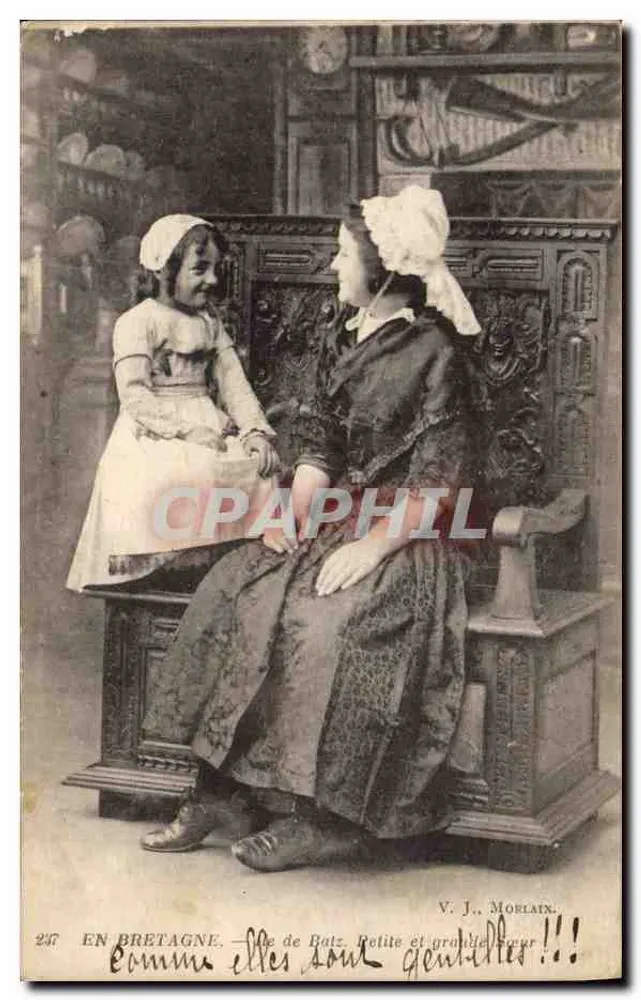 In der Bretagne — Kleine und große Schwester von Batz — V. J. Morlain, Nr. 297 - Vorderseite