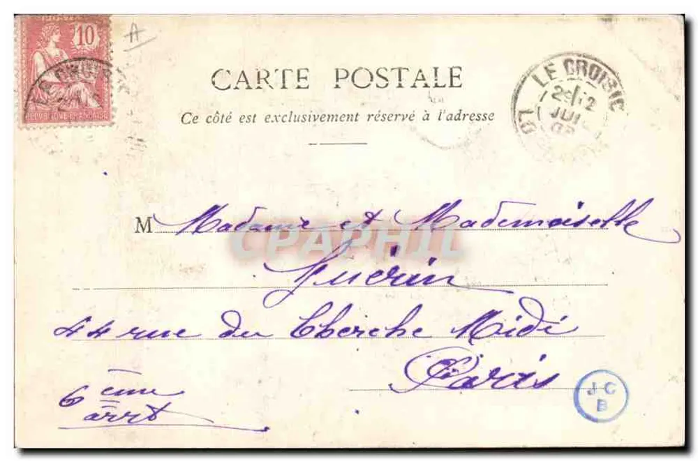 Guérande - O viúvo, Um homem que chora com um olho e ri com o outro — Coleção G. L. De Nautes, n° 299 - Verso