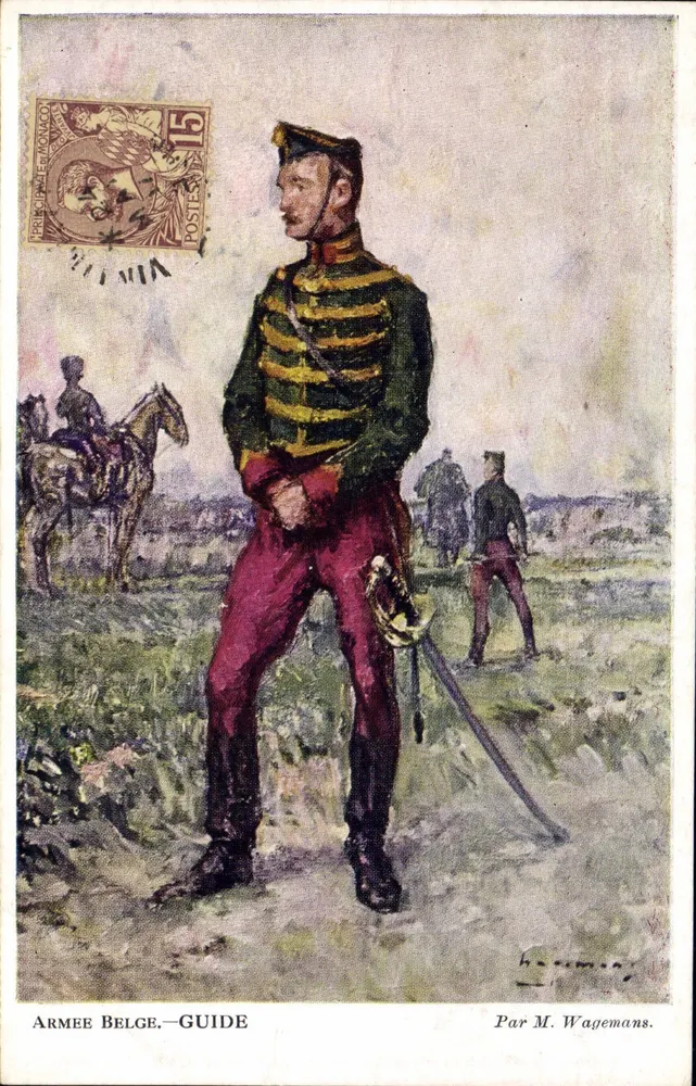 Exército Belga — Guia — Por M. Wagemans - Frente