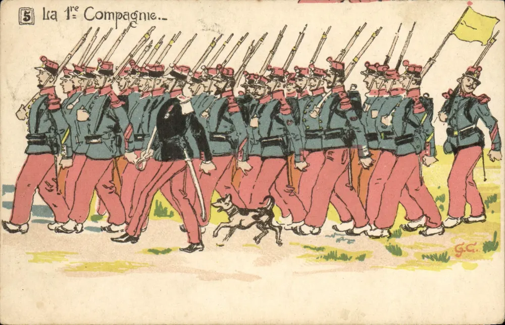 A 1ª Companhia — ilustração militar — G.C. (editor) n°5 - Frente
